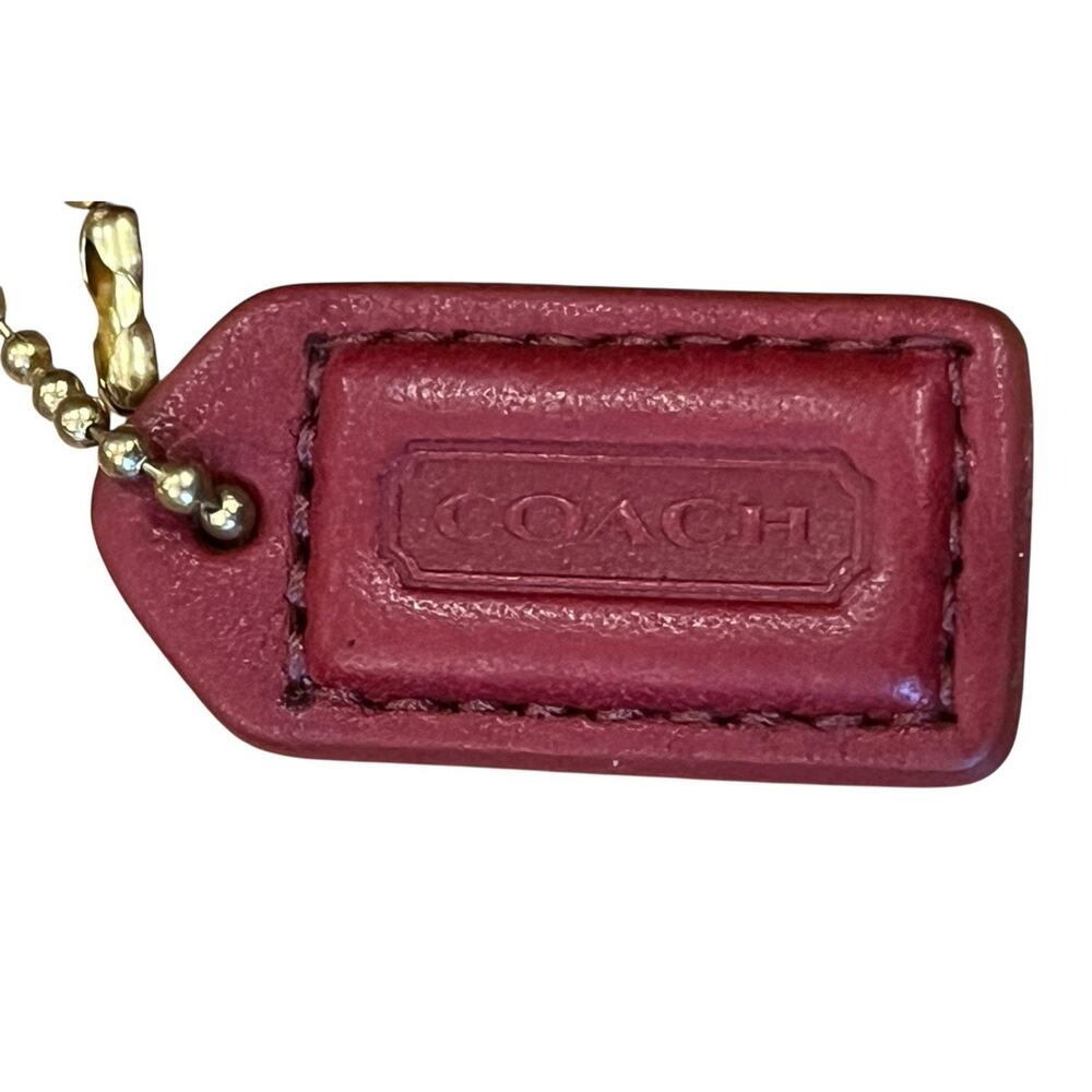 Coach Legacy Classic Red Turn-lock Leather Wristlet wallet Brass Hardware EUC - Picture 2 of 6